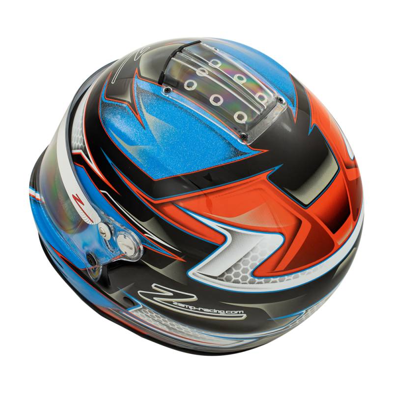 Zamp RZ-42Y Youth Graphic Helmet - Orange/Blue
