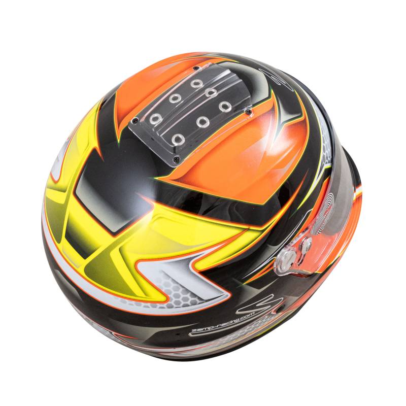 Zamp RZ-42Y Youth Graphic Helmet - Orange/Yellow