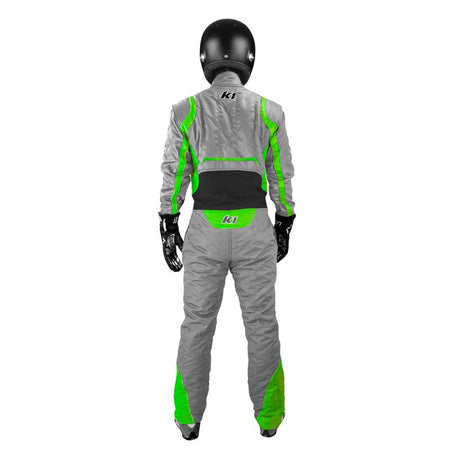 K1 RaceGear Precision II Suit - Gray/Fluo Green