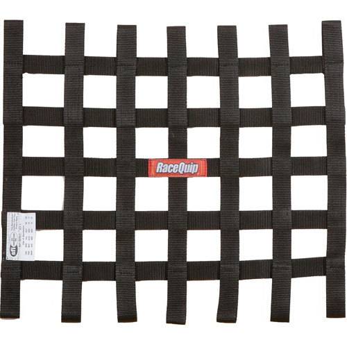 RaceQuip Ribbon Window Net - 15" x 21" - SFI - Black