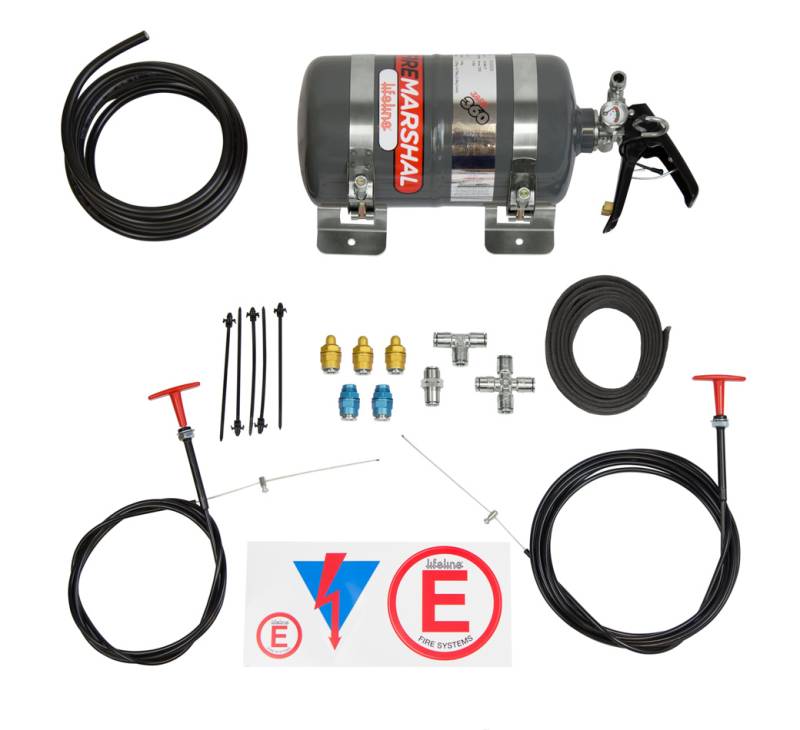 Lifeline Zero 360 Fire Marshal Fire Suppression System - FIA/SFI - Novec 1230 - 5.0 lb Bottle