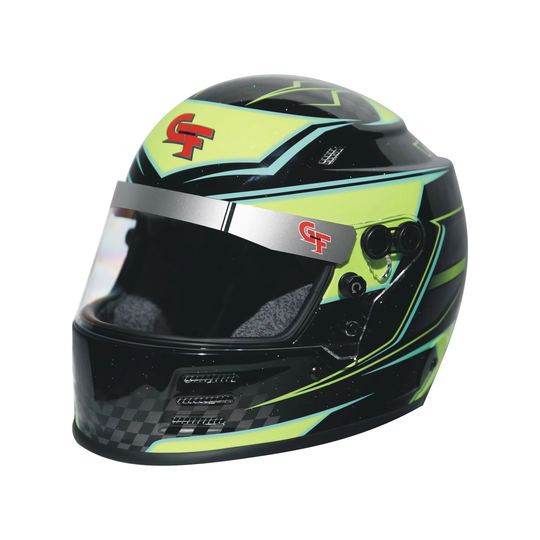 G-Force Rookie Graphics Helmet - Black/Yellow Fluo