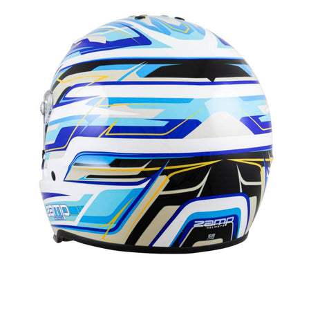 Zamp RZ-42Y Youth Graphic Helmet - White/Blue/Light Blue