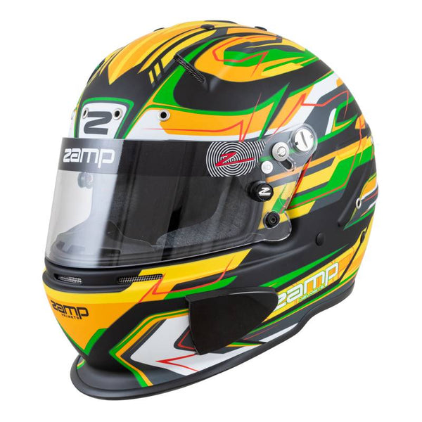 Zamです Zamp H760C49XXL Zamp RZ-70E Switch Helmet - Matte Green/Black