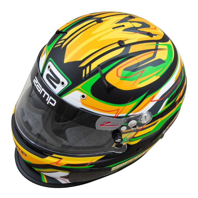 Zamp RZ-70E Switch Helmet - Matte Green/Black Graphic