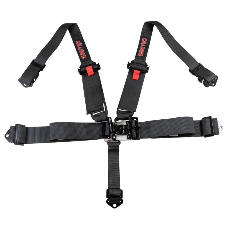 Zamp 5-Point Latch & Link Harness - Individual HANS/HNR Ready Harness / 3" Lap - Pull Down Adjust - Bolt-In/Wrap Around - Black