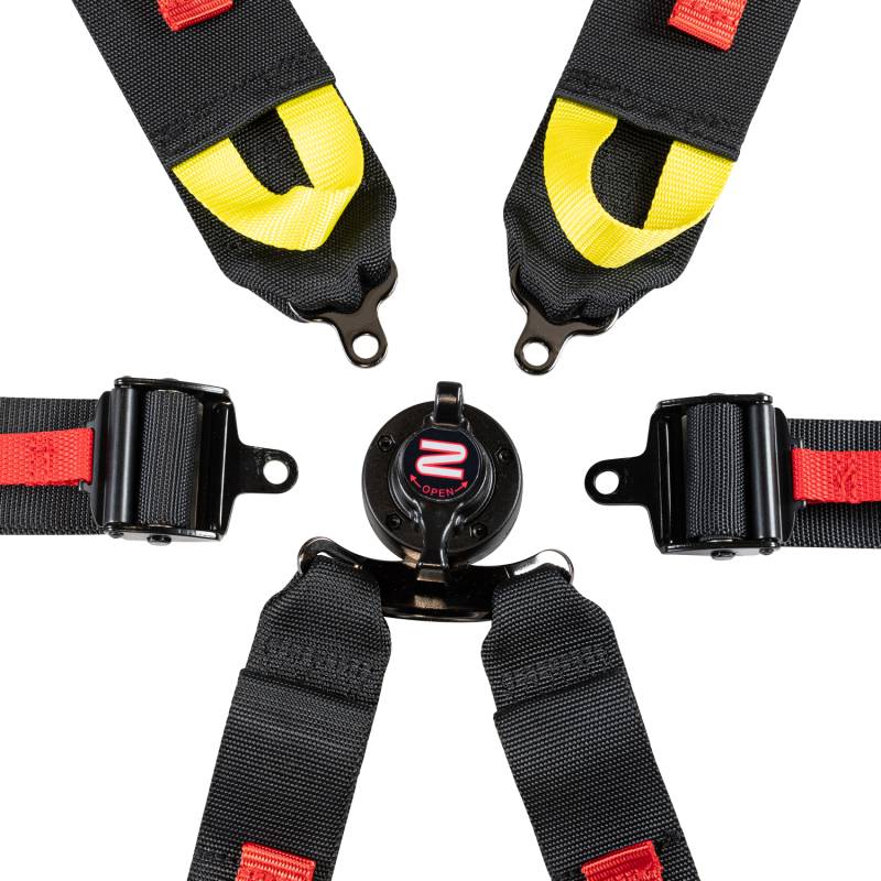 Zamp 6-Point Camlock Harness - Individual HANS/HNR Ready Harness / 2" Lap