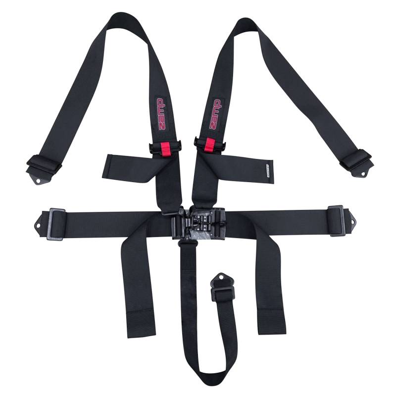Zamp 5-Point Latch & Link Harness - 3" - Pull Down Adjust - Bolt-In/Wrap Around - Black