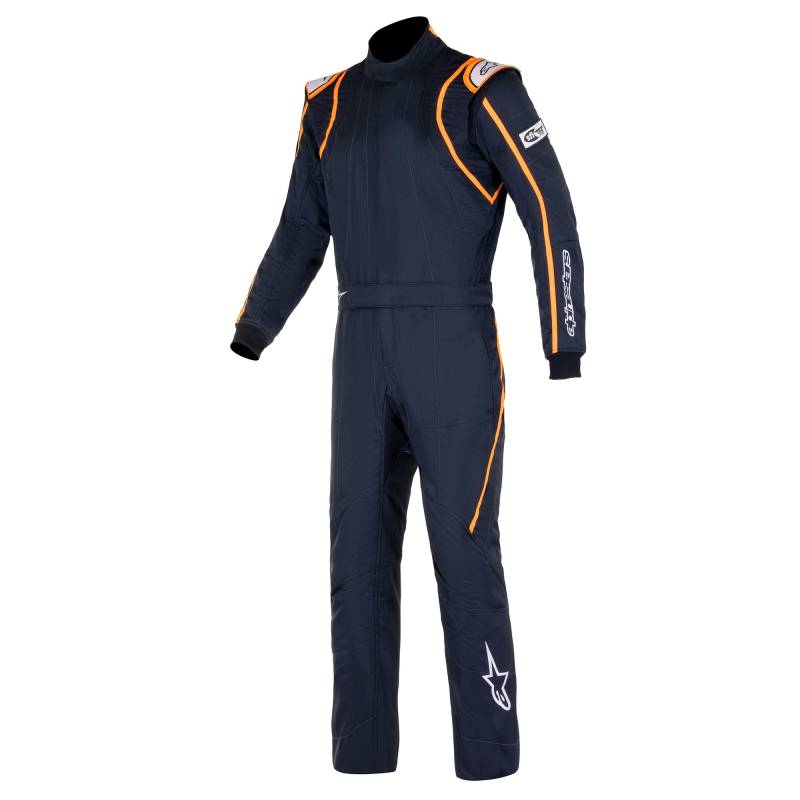 Alpinestars GP Race v2 Boot Cut Suit - Black/White/Orange Fluorescent