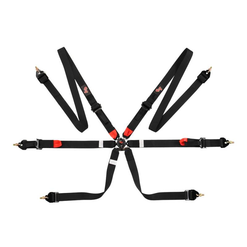 G-Force 6-Point 2" Endurance FIA Camlock Harness - Black (Expires in 2027)