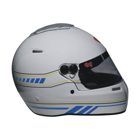 G-Force Nighthawk Graphics Helmet - White/Blue