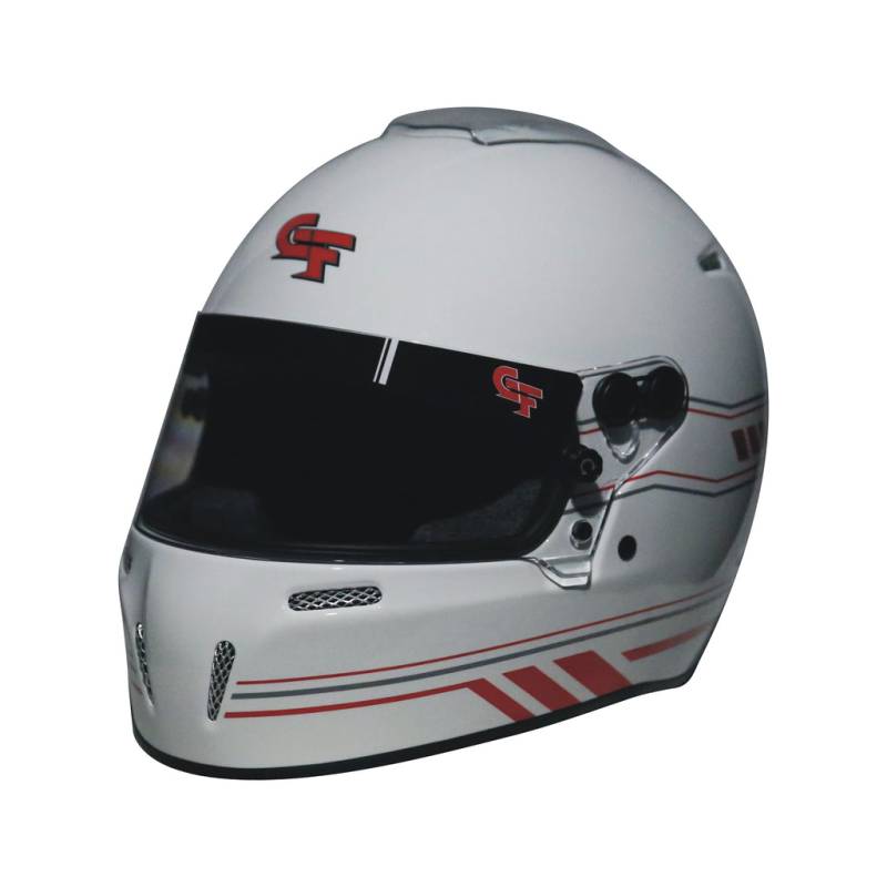 G-Force Nighthawk Graphics Helmet - White/Red