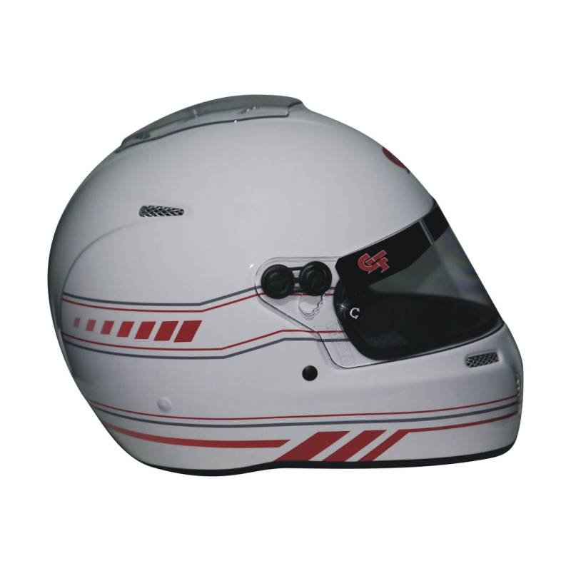 G-Force Nighthawk Graphics Helmet - White/Red