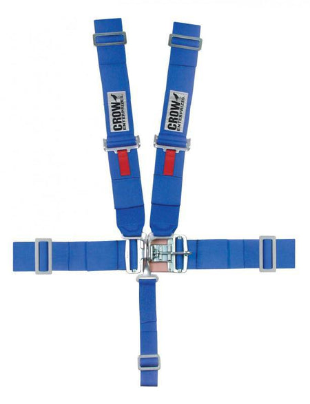 Crow QA 5-Way Duck Bill 3" Latch & Link Harness - 55'' Lap Belt - Blue