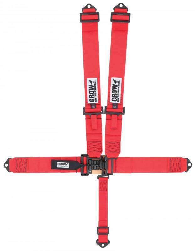 Crow QA 5-Way Duck Bill 3" Latch & Link Harness - Black Hardware - Red