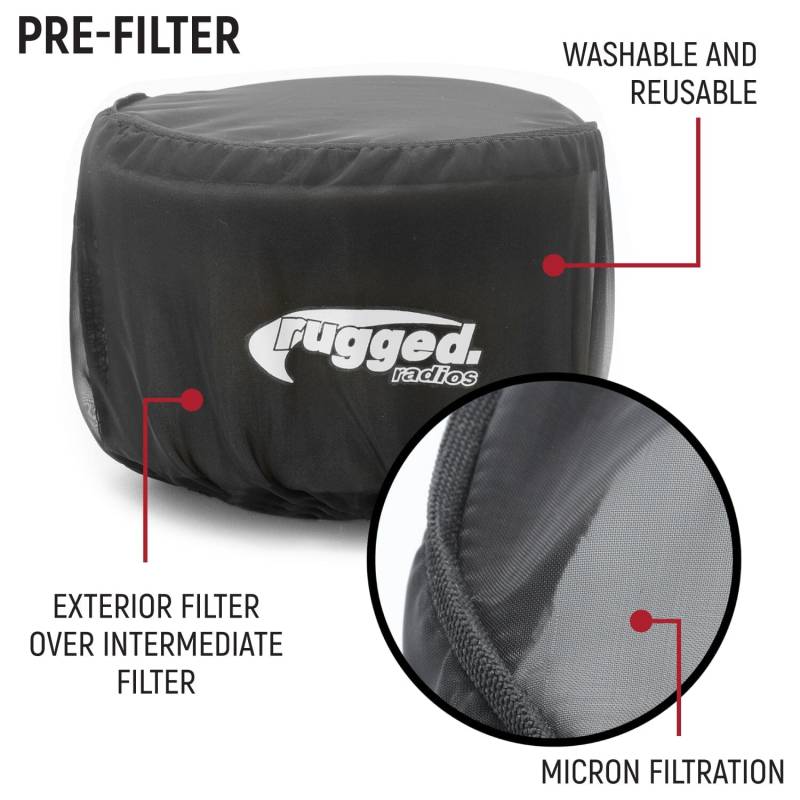 Rugged HIGH PERFORMANCE Filter Kit for MAC Air Helmet Pumper - 5 Pack