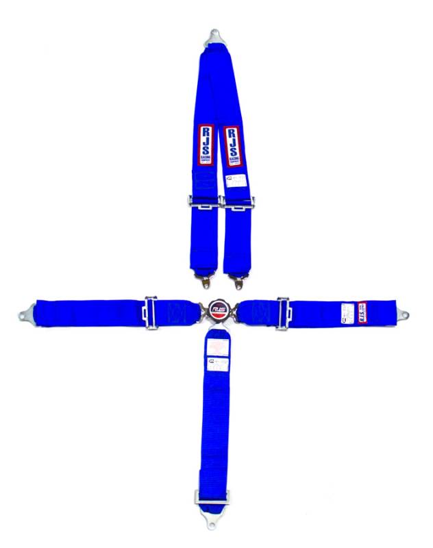 RJS 5-Point Quick Release Camlock Harness - 3" Anti-Sub - Blue