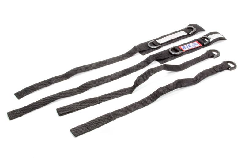 RJS SFI 3.3 Arm Restraint Harness - Individual Straps 1" D-Ring Black - Jr. Dragster