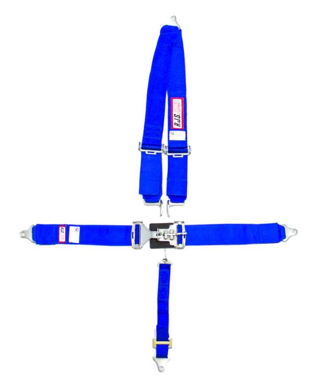 RJS 5-Point Latch & Link Harness - Bolt-In - 2" Anti-Submarine Strap - Blue