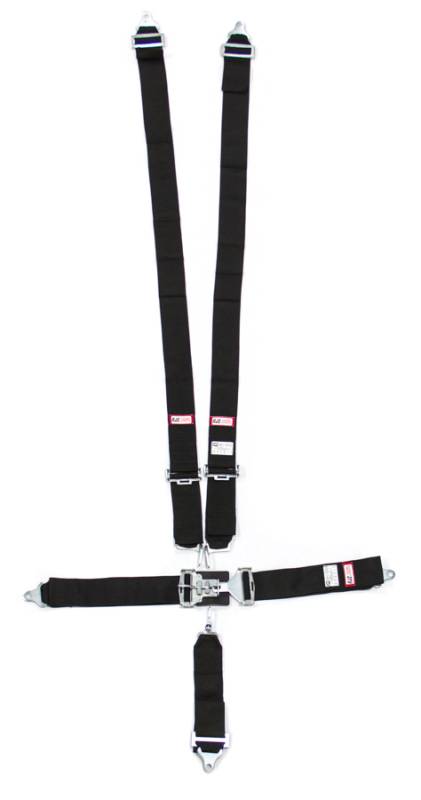 RJS 5-Point Harness - Individual Shoulder Harness - Wrap Around Mount - 3" Anti-Sub - Black