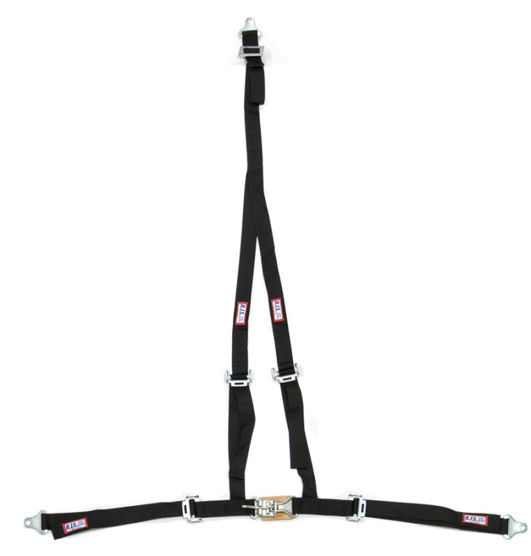 RJS Buggy Belt Harness - 3-Point Latch & Link - Pull Down Adjust - Bolt-In/Wrap Around