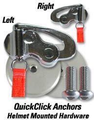 HANS Device Quick Click Anchor Set - SA2010 & Older Helmets