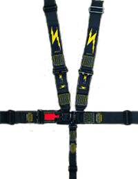 Impact 2" Quarter Midget/Junior Drag Latch & Link Harness - Wrap Around Mount - Black