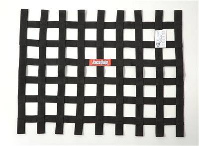 RaceQuip 18" x 24" Ribbon Window Net - Black