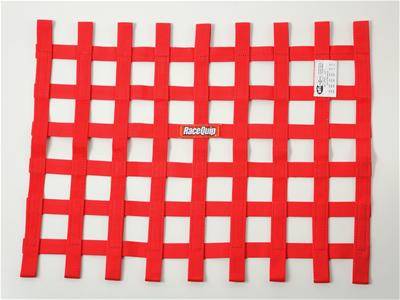 RaceQuip 18" x 24" Ribbon Window Net - Red