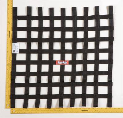 RaceQuip Ribbon Window Net - 24" x 24" - SFI - Black