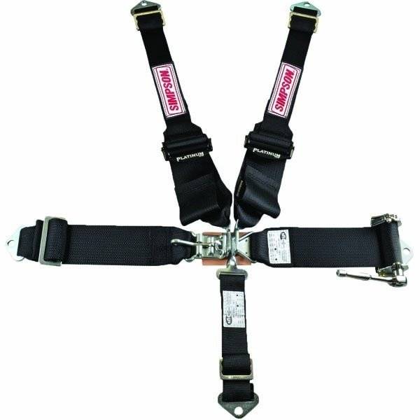Simpson Platinum 5-Point Sprint Car Latch & Link Ratchet Harness - Right Side Ratchet - Aluminum Adjusters