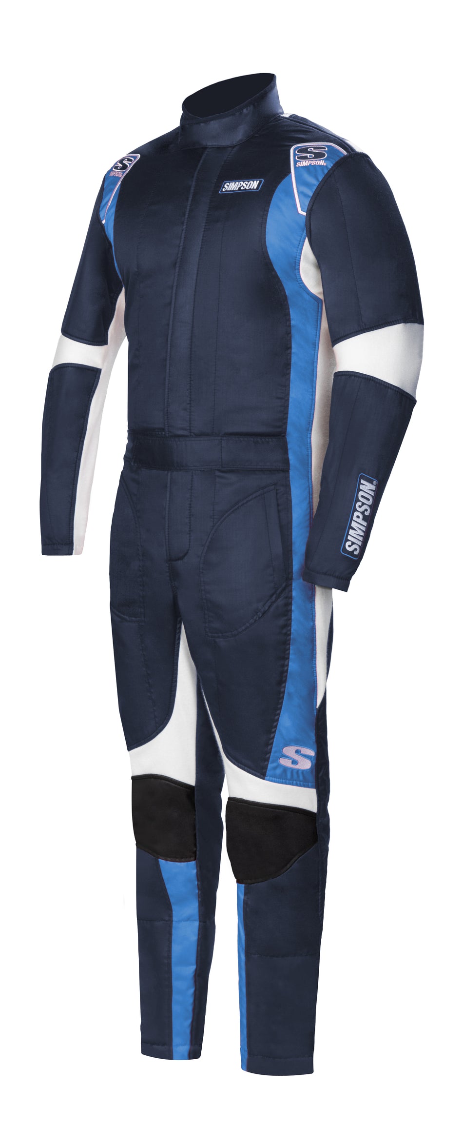 Simpson Supercoil Racing Suit - Navy/Bush Blue/White