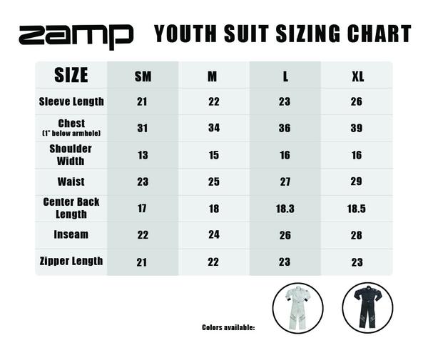 Sizing Chart:Zamp Suits