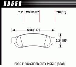 Brake Pad Sets - Street Performance - 2005-11 Ford Super Duty Truck D1067 Pads (D1067)
