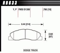 Brake Pad Sets - Street Performance - 2009-11 Dodge 2500/3500 Truck D1399 Pads (D1399)