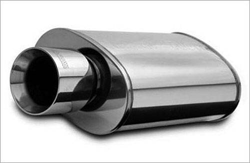 8" x 5" Oval x 14" Long Universal stainless steel exhaust silencer