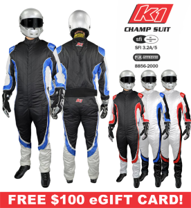 Products in the rear view mirror - K1 RaceGear Champ Suits - FIA