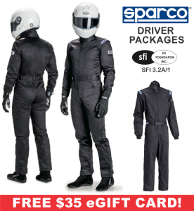Racing Suit Packages - Sparco Driver Suit Packages from $338.97