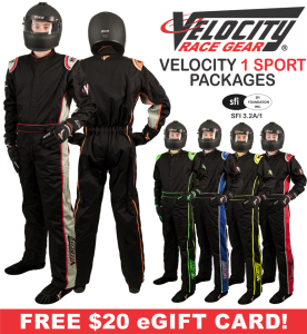 Racing Suit Packages - Velocity 1 Sport Suit Packages from $249.97