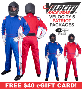 Racing Suit Packages - Velocity 5 Patriot Suit Packages from $419.97