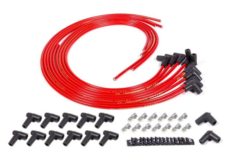 FIE Sprintmag Spark Plug Wire Set - Suppression Core - 8.2 mm - Red - 90  Degree Plug Boots - HEI Style - Cut to Fit - V8 SUPP90-R