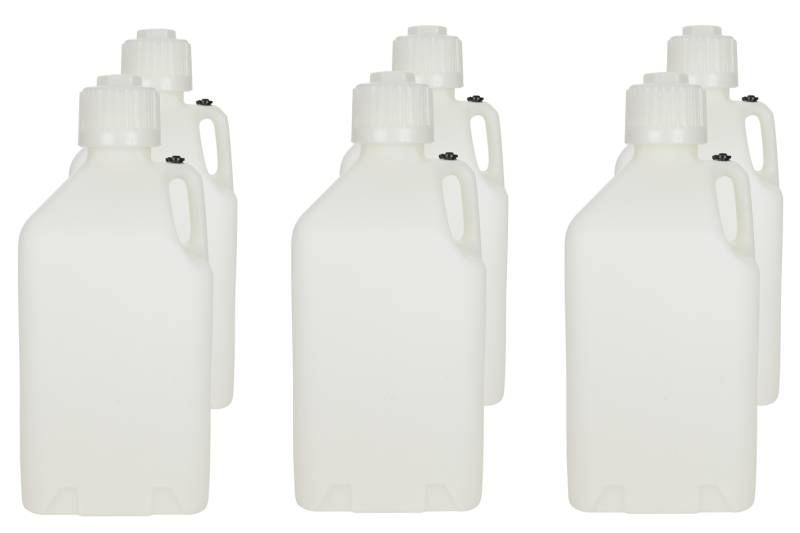Scribner Plastics 2000-6PK White Utility Jug - 5 Gallon Capacity, Pack of 6 