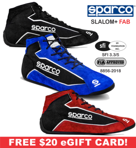 Sparco Racing Shoes - Sparco Slalom+ FAB Shoe - $219