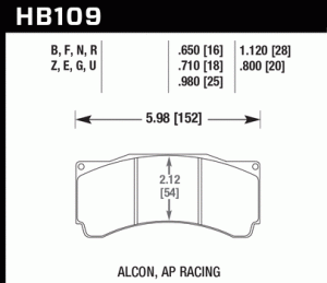 Brake Pad Sets - Circle Track - AP Racing / Alcon Brake Pads