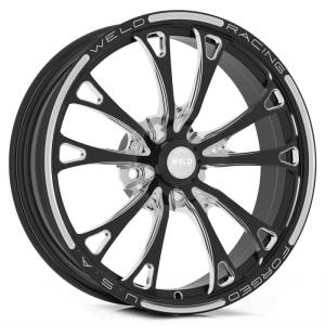 Weld Racing Wheels - Weld Racing V-Series Frontrunner Black Anoodized Drag Wheels