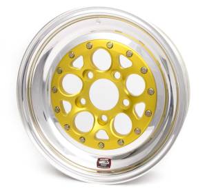 Weld Racing Wheels - Weld Racing Magnum Drag 2.0 Gold Anodized Front Wheels