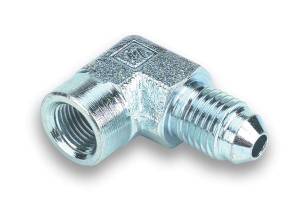 NPT to AN Fittings and Adapters - 90° Female NPT to Male AN Flare Adapters