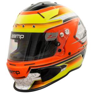 Shop All Full Face Helmets - Zamp RZ-70E Switch Graphic Helmets - Orange/Yellow - Snell SA2020 - ON SALE $399.56