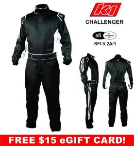 Shop Single-Layer SFI-1 Suits - K1 RaceGear Challenger Suits - $175