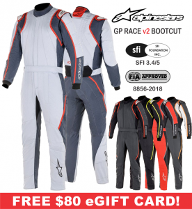 Shop FIA Approved Suits - Alpinestars 2021 GP Race v2 Boot Cut Suits - FIA - $799.95